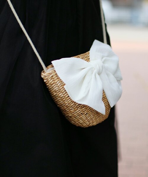 キッズ かわいい ポシェット 通販 かごバッグ ショルダーバッグ ショルダーバック 斜めがけバッグ 女の子 子供 こども 子ども リボン 小さめ おしゃれ 可愛い オシャレ 春 夏 秋 ナチュラル レ_11