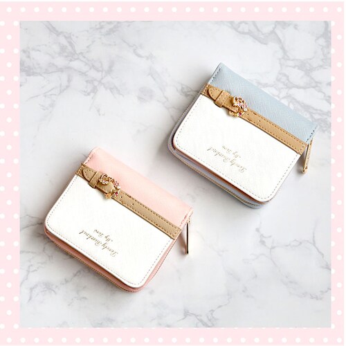 財布 レディース 二つ折り 通販 ミニ財布 小さい財布 ミニウォレット さいふ サイフ ミニサイフ 女子校生 コンパクト おしゃれ かわいい PU レザー ラウンドファスナー 女の子 こども 子供 キ_2