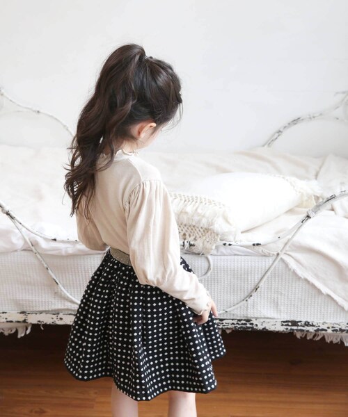 �X�J�[�g �L�b�Y ���̎q �ʔ� �M���U�[�X�J�[�g 10003804 �t�H�[�}�� ������ ���\�� ������ ���w�� �h�b�g ���� �E�G�X�g�S�� �{�����[�� �K�[���[ ���킢�� �I�V���� ���� ������� _2