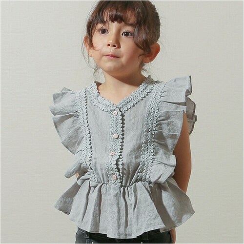 Rora �u���E�X �݂Ȃ� �ʔ� ���[�� ���i �J�b�g�\�[ �L�b�Y �q�� ���̎q ���q ���ǂ� �q�ǂ� ���ꂢ�� �t�����`�X���[�u �t���� ���[�X �{�^�� ������� ���킢�� �I�V���� ���� �J�W��_3