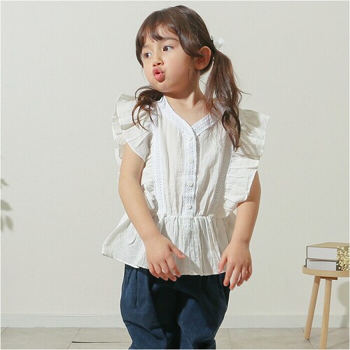 Rora �u���E�X �݂Ȃ� �ʔ� ���[�� ���i �J�b�g�\�[ �L�b�Y �q�� ���̎q ���q ���ǂ� �q�ǂ� ���ꂢ�� �t�����`�X���[�u �t���� ���[�X �{�^�� ������� ���킢�� �I�V���� ���� �J�W��_6