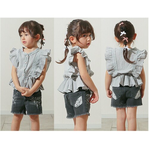 Rora �u���E�X �݂Ȃ� �ʔ� ���[�� ���i �J�b�g�\�[ �L�b�Y �q�� ���̎q ���q ���ǂ� �q�ǂ� ���ꂢ�� �t�����`�X���[�u �t���� ���[�X �{�^�� ������� ���킢�� �I�V���� ���� �J�W��_9