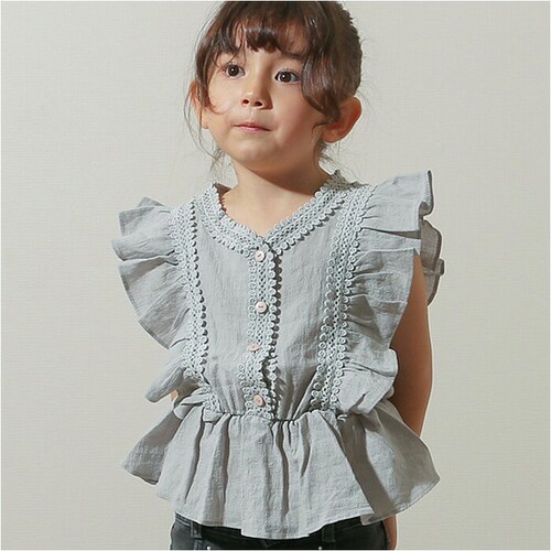 Rora �u���E�X �݂Ȃ� �ʔ� ���[�� ���i �J�b�g�\�[ �L�b�Y �q�� ���̎q ���q ���ǂ� �q�ǂ� ���ꂢ�� �t�����`�X���[�u �t���� ���[�X �{�^�� ������� ���킢�� �I�V���� ���� �J�W��_17