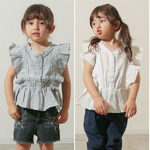 Rora �u���E�X �݂Ȃ� �ʔ� ���[�� ���i �J�b�g�\�[ �L�b�Y �q�� ���̎q ���q ���ǂ� �q�ǂ� ���ꂢ�� �t�����`�X���[�u �t���� ���[�X �{�^�� ������� ���킢�� �I�V���� ���� �J�W��_23