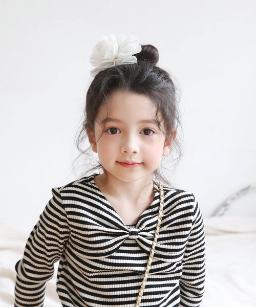 女の子 キッズ 長袖 Tシャツ 通販 ロンT 53062202 長袖Tシャツ カットソー リボン ボーダー おしゃれ かわいい オシャレ 可愛い カジュアル 秋 冬 秋冬 こども 女子 小学生 トップ_8