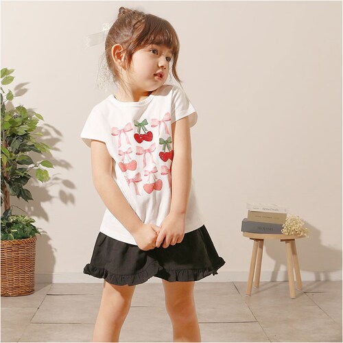 Rora Tシャツ 通販 ローラ チェリーポップ 半袖 カットソー 半袖Tシャツ プリントTシャツ キッズ 子供 女の子 女子 おしゃれ かわいい こども 子ども リボン ハート オシャレ 可愛い カ_8