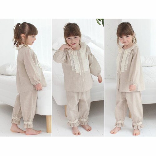 �p�W���} �O�J�� ���̎q �L�b�Y �ʔ� �Z�b�g�A�b�v 10006256 �㉺�Z�b�g ���� �㉺ ���Y�{�� ���[�X �t���� ��100 �i�`������ �x�[�W�� ������� ���킢�� �I�V���� ���� ���[���E_7