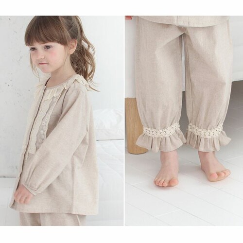 �p�W���} �O�J�� ���̎q �L�b�Y �ʔ� �Z�b�g�A�b�v 10006256 �㉺�Z�b�g ���� �㉺ ���Y�{�� ���[�X �t���� ��100 �i�`������ �x�[�W�� ������� ���킢�� �I�V���� ���� ���[���E_9