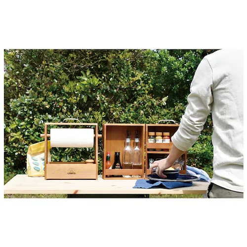 スパイスボックス キャンプ 通販 キッチンペーパーホルダー 調味料ラック 木製 持ち運び 調味料入れ 調味料 収納 調味料ケース 調味料ボックス ペーパーホルダー カトラリーケース おしゃれ アウトド_9