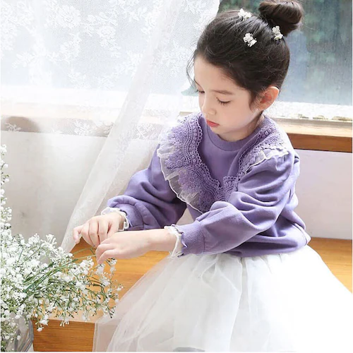 �L�b�Y �g���[�i�[ ���̎q �ʔ� �X�E�F�b�g 53032202 �v���I�[�o�[ �X�G�b�g ��100% �R�b�g�� ���� ���w�� �W���j�A �ʊw �t���� ���[�X �H�~ �t �H ������� ��l���� �I�V����_5