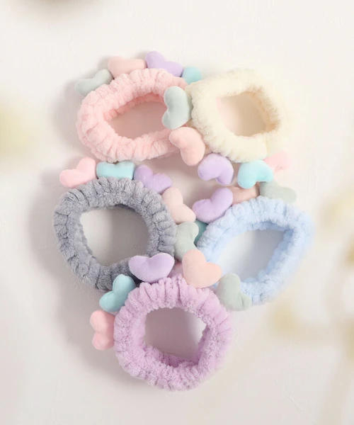 ヘアバンド キッズ 洗顔 通販 Rora ナディア ヘアーバンド 髪どめ 髪留め ヘアターバン 髪飾り 女の子 女子 子供 子ども こども ハート 小学生 ふわふわ かわいい おしゃれ 可愛い オシャ_1