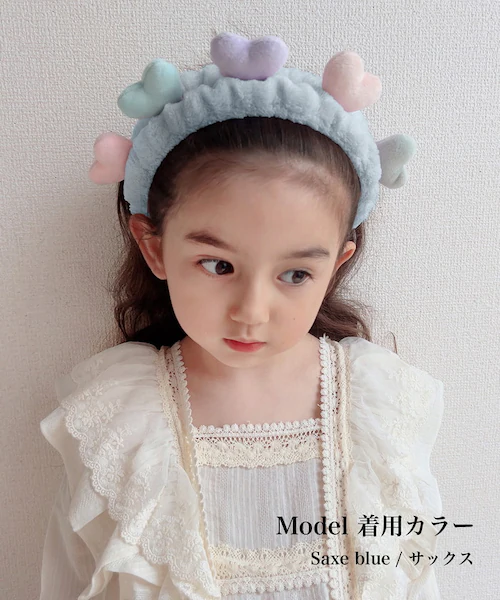 ヘアバンド キッズ 洗顔 通販 Rora ナディア ヘアーバンド 髪どめ 髪留め ヘアターバン 髪飾り 女の子 女子 子供 子ども こども ハート 小学生 ふわふわ かわいい おしゃれ 可愛い オシャ_6