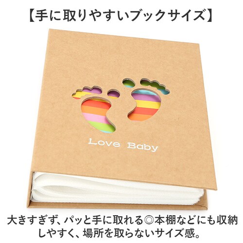 アルバム 200枚 4冊セット 通販 大容量 ベビー l版 写真 おしゃれ かわいい フォトアルバム 出産祝い はがきサイズ ミニアルバム 雑貨 写真整理 ポケット クラフト紙 シンプル レインボー _2