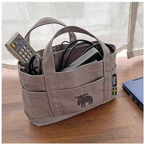 moz トートバッグ モズ 通販 トートバック 小さめ レディース メンズ デスクトート ミニトート バッグ 手提げ バック バッグインバッグ 仕切り付き リビング学習 リモートワーク デスク 収納 _4
