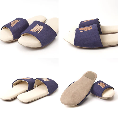 fikalycka スリッパ リネン混 通販 ルームシューズ ルームスリッパ ルームサンダル 室内履き 部屋履き 室内スリッパ 前あきスリッパ 猫グッズ ネコ ねこ 洗える 手洗い かわいい おしゃれ_7