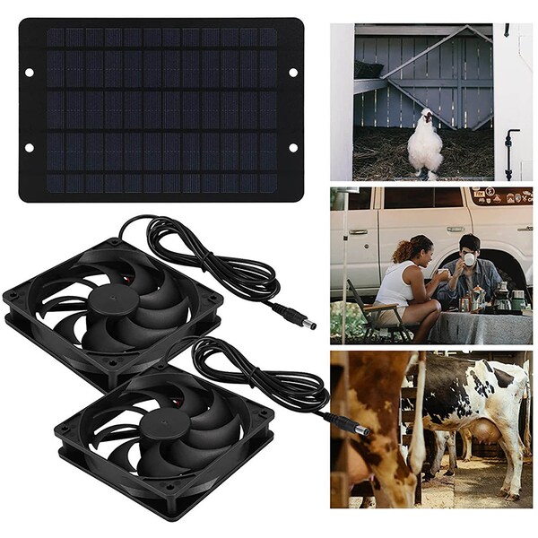 ソーラー 扇風機 屋外 ソーラーパネル 太陽光充電 充電式 防水仕様 ソーラーパワーファン 2 幅270×奥行95×315mm 折りたたみ式  コードレス スマホ充電可能 USB充電式 モバイルバッテリー アウトドア キャンプ 風量4段階 タイマー 防災 震災 グッズ 急速充電対応- ...  T ... ソーラーパネル駆動ファン換気扇温室用ペット犬鶏​​小屋温室冷却ファンアクセサリーソーラーポータブル充電器