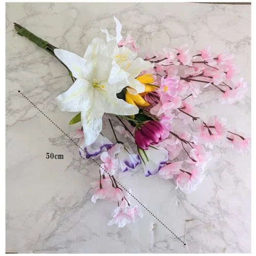 造花 桜仏花 一対価格 お墓に お仏壇に 春を呼ぶ桜仏花セット 大切なご先祖様にいち早く春をお届けします ホルダー付き_1