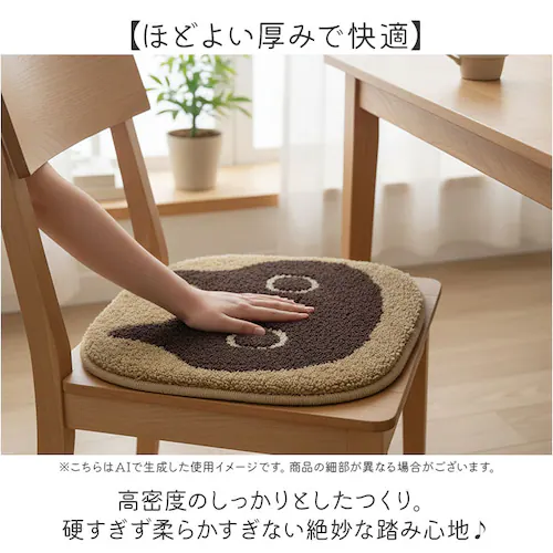 チェアパッド かわいい 通販 日本製 アツコマタノ atsuko matano チェアマット チェアパット 35cm×32cm 座布団 座面クッション 椅子 クッション マタノアツコ 俣野温子 可愛い_4