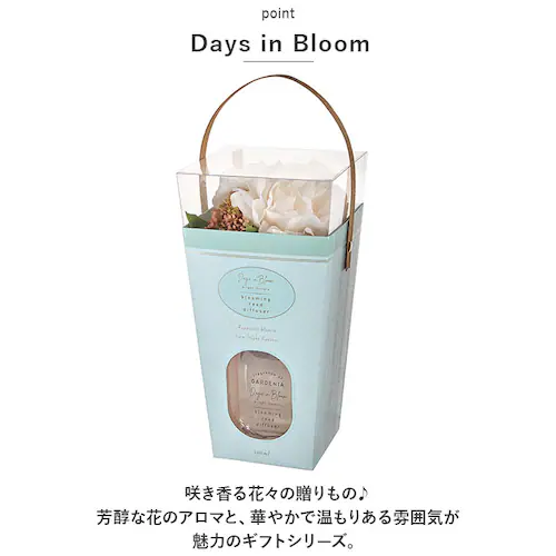リードディフューザー 通販 ディフューザー アロマディフューザー スティック ガラスボトル フレグランス 芳香器 アロマ インテリア 贈り物 ギフト デイズインブルーム Days in Bloom 1_4
