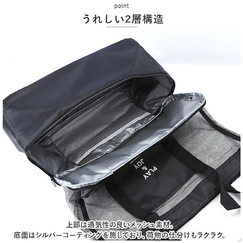 メッシュバッグ 大容量 通販 トートバッグ 保冷バッグ プールバッグ ビーチバック トートバック ビーチバッグ レディース プールバック エコバッグ マルチバック バッグ バック 大きめ シンプル エ_3