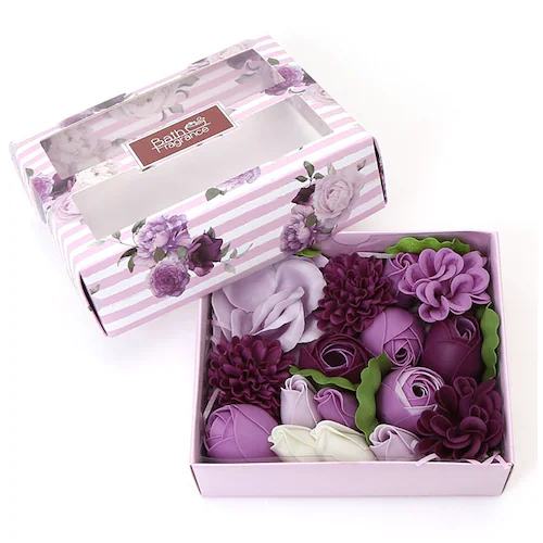 ソープフラワー ボックス 通販 入浴剤 ブリッランテ Brillante フラワーボックス 花の形 花びら 造花 ギフト 石鹸 せっけん プチギフト 贈り物 バス用品 バスグッズ 母の日 お祝い イン_4