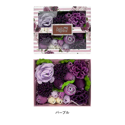 ソープフラワー ボックス 通販 入浴剤 ブリッランテ Brillante フラワーボックス 花の形 花びら 造花 ギフト 石鹸 せっけん プチギフト 贈り物 バス用品 バスグッズ 母の日 お祝い イン_8