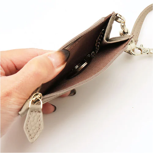 パスケース レディース リール付き 通販 フラグメントケース 定期入れ 小銭入れ カード入れ 本革 カードケース ミニ財布 リールストラップ 鍵 社会人 シンプル ナチュラル ギフト 誕生日 就職祝い_10