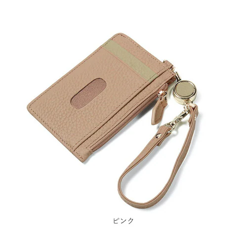 パスケース レディース リール付き 通販 フラグメントケース 定期入れ 小銭入れ カード入れ 本革 カードケース ミニ財布 リールストラップ 鍵 社会人 シンプル ナチュラル ギフト 誕生日 就職祝い_19