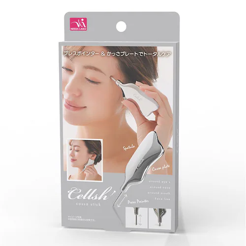 Cellsh かっさスティック 通販 かっさ カッサ スティック フェイスポインター 顔 ポスポス かっさプレート かっさ棒 ポスポス棒 ポスポス美顔器 セルシュ スパチュラ ツボ押し 小顔 フェイス_8