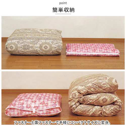 羽毛布団 収納袋 シングル 通販 羽毛布団収納袋 布団袋 布団収納袋 ふとん収納袋 布団ケース 幅96cm 奥行73cm 日本製 収納袋 羽毛ふとん ファスナー付き 押入れ 片付け 収納グッズ 便利グ_3