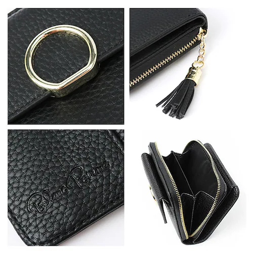 財布 レディース 二つ折り 通販 Blanc Pomm 二つ折り財布 サイフ ミニ財布 お財布 ミニウォレット コンパクト 合皮 フェイクレザー 小銭入れ おしゃれ かわいい 女子 女の子 中学生 高_9