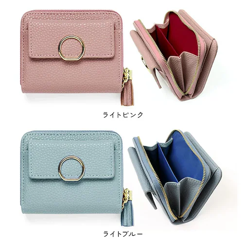 財布 レディース 二つ折り 通販 Blanc Pomm 二つ折り財布 サイフ ミニ財布 お財布 ミニウォレット コンパクト 合皮 フェイクレザー 小銭入れ おしゃれ かわいい 女子 女の子 中学生 高_11