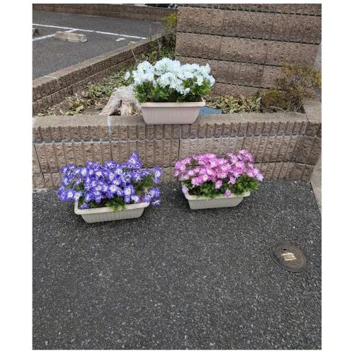 造花 サイネリアプランター3点セット 工事現場 展示場 イベント会場 パチンコ店 装飾 デイスプレイ造花 by 造花の専門店 キツツキ_2