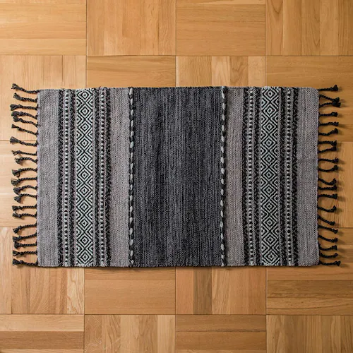 ラグ おしゃれ 60x90 通販 長方形 ラグマット マット デザインマット 玄関マット フロアマット アジアンテイスト ファブリック シェニールラグ 敷物 玄関 インテリアマット 薄手 コットンマッ_1