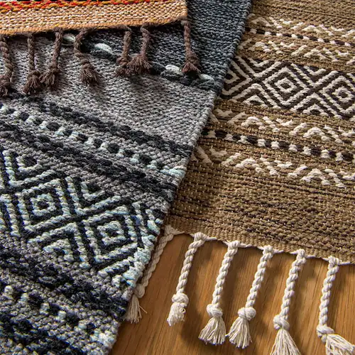 ラグ おしゃれ 60x90 通販 長方形 ラグマット マット デザインマット 玄関マット フロアマット アジアンテイスト ファブリック シェニールラグ 敷物 玄関 インテリアマット 薄手 コットンマッ_2