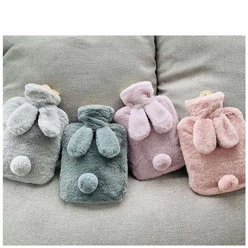 湯たんぽ シリコン 通販 ゆたんぽ 湯タンポ カバー付き かわいい 可愛い ボトル 防寒グッズ 寒さ対策 冬 柔らかい ソフト うさぎ ウサギ 就寝 寝る時 お腹温め 手 足元温め 赤ちゃん ペット _7