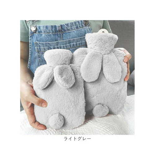 湯たんぽ シリコン 通販 ゆたんぽ 湯タンポ カバー付き かわいい 可愛い ボトル 防寒グッズ 寒さ対策 冬 柔らかい ソフト うさぎ ウサギ 就寝 寝る時 お腹温め 手 足元温め 赤ちゃん ペット _10