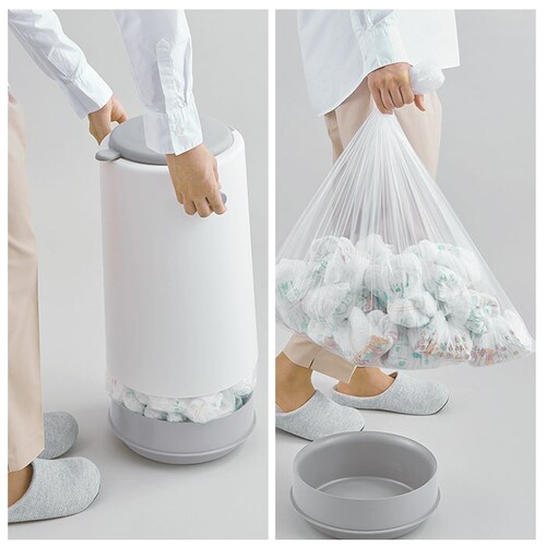 おむつ ゴミ箱 臭わない 通販 おむつペール オムツペール ごみ箱 ダストボックス ごみばこ 蓋付き 蓋つき 密閉 日本製 生ごみ ペット トイレシート ダイバーポット おしゃれ インテリア_7