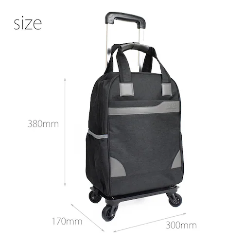 【神戸リベラル】 BAGING ショッピングキャリー トラベルバッグ 男女兼用 機内持ち込み 4輪 3段階調整 完成品 906 (ブラウン)_5