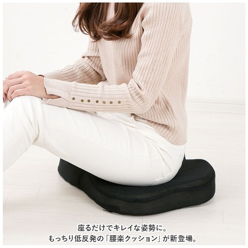 クッション 低反発 通販 もっちり低反発 腰楽クッション 椅子クッション イス いす チェアクッション 座布団 車 運転 デスクワーク オフィス 父の日 母の日 敬老の日 ギフト おしゃれ NRY-K_1