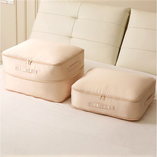 圧縮ボックス 布団収納 通販 布団圧縮袋 掃除機不要 布団収納ケース 袋 圧縮バッグ ふとん 衣類収納袋 収納 保管 立てられる ファスナー 取っ手付き ほこり防止 コンパクト 軽量 折りたたみ シン_10