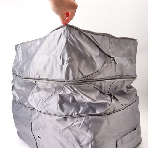 圧縮ボックス 布団収納 通販 布団圧縮袋 掃除機不要 布団収納ケース 袋 圧縮バッグ ふとん 衣類収納袋 収納 保管 立てられる ファスナー 取っ手付き ほこり防止 コンパクト 軽量 折りたたみ シン_13