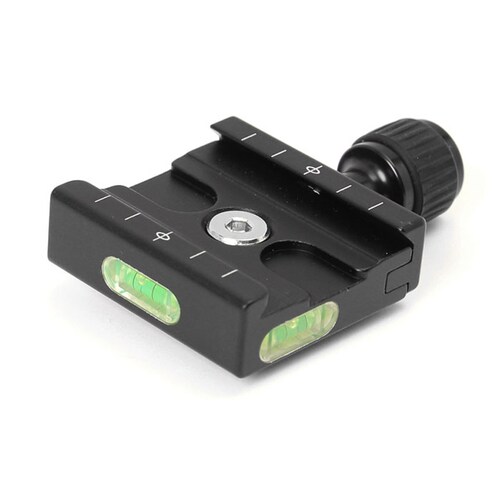 アルカスイス互換 プレート 通販 クイックリリース クイックリリースクランプ 水準器 雲台 ボールヘッド カメラ 三脚 アルミ製 ブラック バブルレベル内蔵 ユニバーサル トラベル コンパクト しっか_2