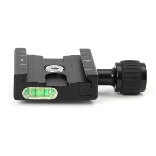 アルカスイス互換 プレート 通販 クイックリリース クイックリリースクランプ 水準器 雲台 ボールヘッド カメラ 三脚 アルミ製 ブラック バブルレベル内蔵 ユニバーサル トラベル コンパクト しっか_3