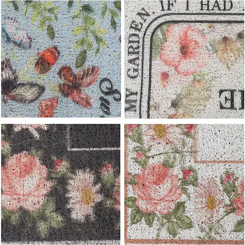 玄関マット 60×40cm 花柄 通販 玄関 マット ドアマット エントランスマット 泥除け 泥落とし ウエルカム welcome エントランス 水洗い かわいい 可愛い 花 フラワー はな 柄 室内_9