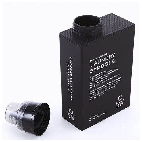 洗濯洗剤 詰め替えボトル 通販 おしゃれ 柔軟剤 ディスペンサー ランドリーボトル 液体 洗濯グッズ ランドリー用品 600ml 詰替ボトル 詰替え つめかえ 詰め替え容器 スクエア 角 四角 ランド_4