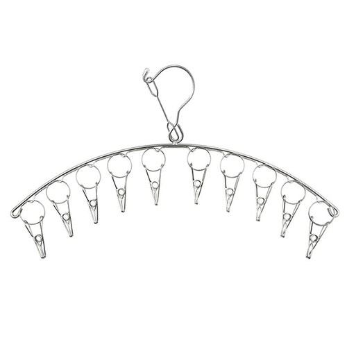 ステンレスハンガー 10ピンチ 通販 ピンチハンガー クリップハンガー 洗濯バサミ ハンガー 洗濯 物干し ハンガーピンチ ランドリー用品 屋内 屋外 一人暮らし シンプル スリム 省スペース コンパ_9