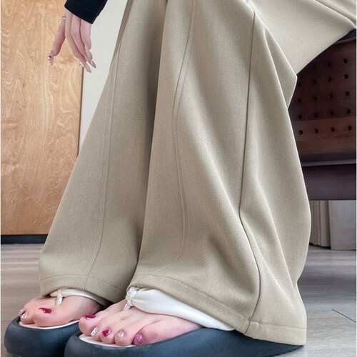 ハイウエスト パンツ レディース 通販 ハイウエストパンツ レディースパンツ カジュアルパンツ ワイドレッグパンツ おしゃれ かわいい ズボン ずぼん 通勤 通学 シンプル 洗濯OK 動きやすい 女性_8