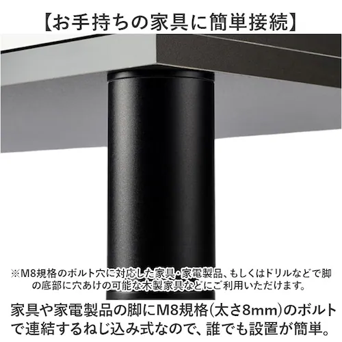 継ぎ脚 通販 高さ調節 家具高さ調整 簡単調節 継足 足継ぎ 洗濯機脚 冷蔵庫脚 イス脚 ソファー脚 テーブル脚 ベッド 机 かさ上げ 高さ調整 こたつ ソファー テレビ キャビネット 新生活 便利グ_6