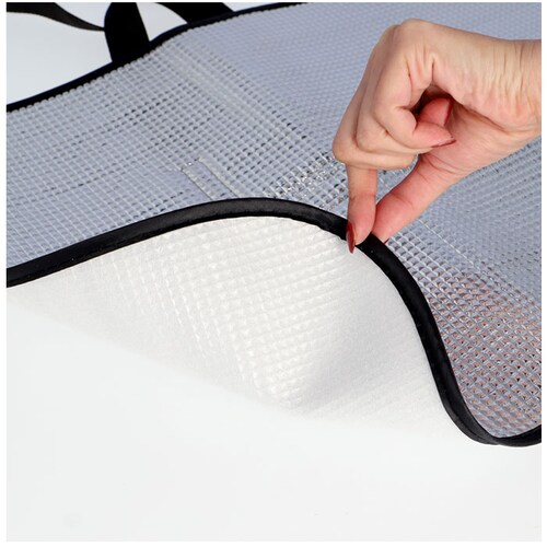 エアコン室外機カバー アルミ 通販 ウィテック WJ-9900 室外機カバー 約 80×40cm エアコン カバー 断熱 断熱シート 省エネ 節電対策 日よけカバー 日除けカバー 保護カバー 簡単装着_9